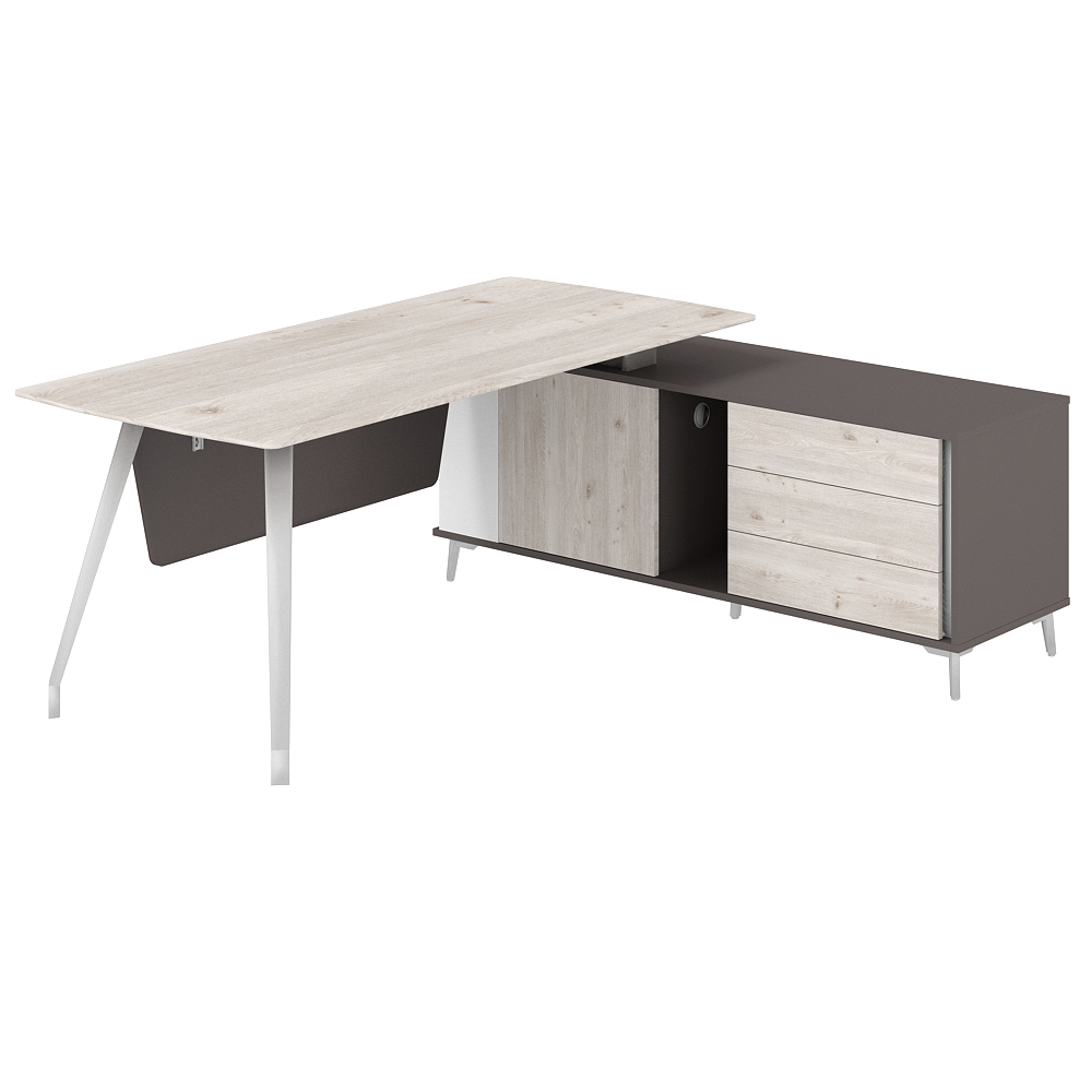 Стол руководителя 1800х820х750 на опорной тумбе правой