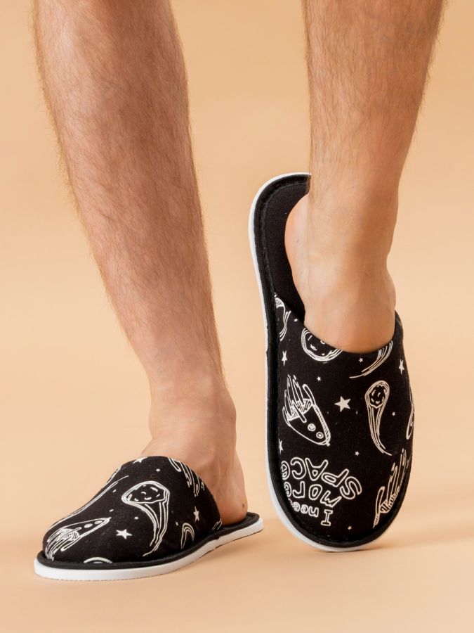 Тапки мужские ММ [космос/черный]