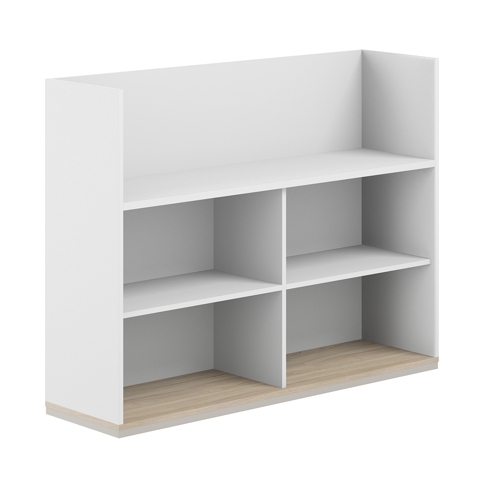 Стеллаж-комбо 2-стор. 1638, с экраном ЛДСП