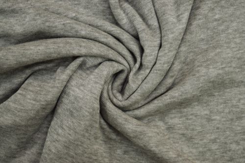 ТРИКОТАЖ ВИСКОЗА С ШЕРСТЬЮ LT12150 Серый Меланж