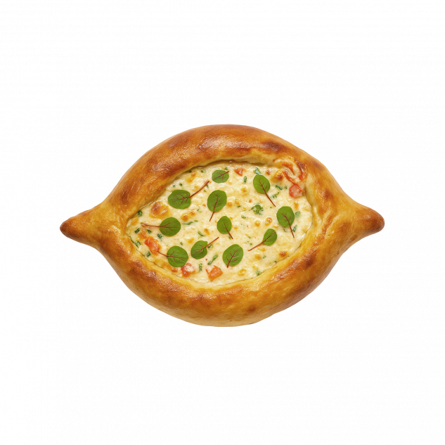 Лодочка с креветками и шпинатом