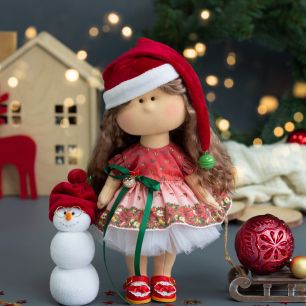 Набор Девочка в платье и снеговик
