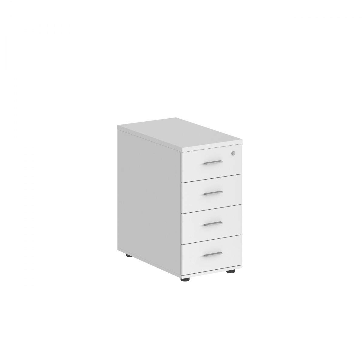 Тумба приставная 400х800х725 с 4 ящ.(метаб), с замком без топа