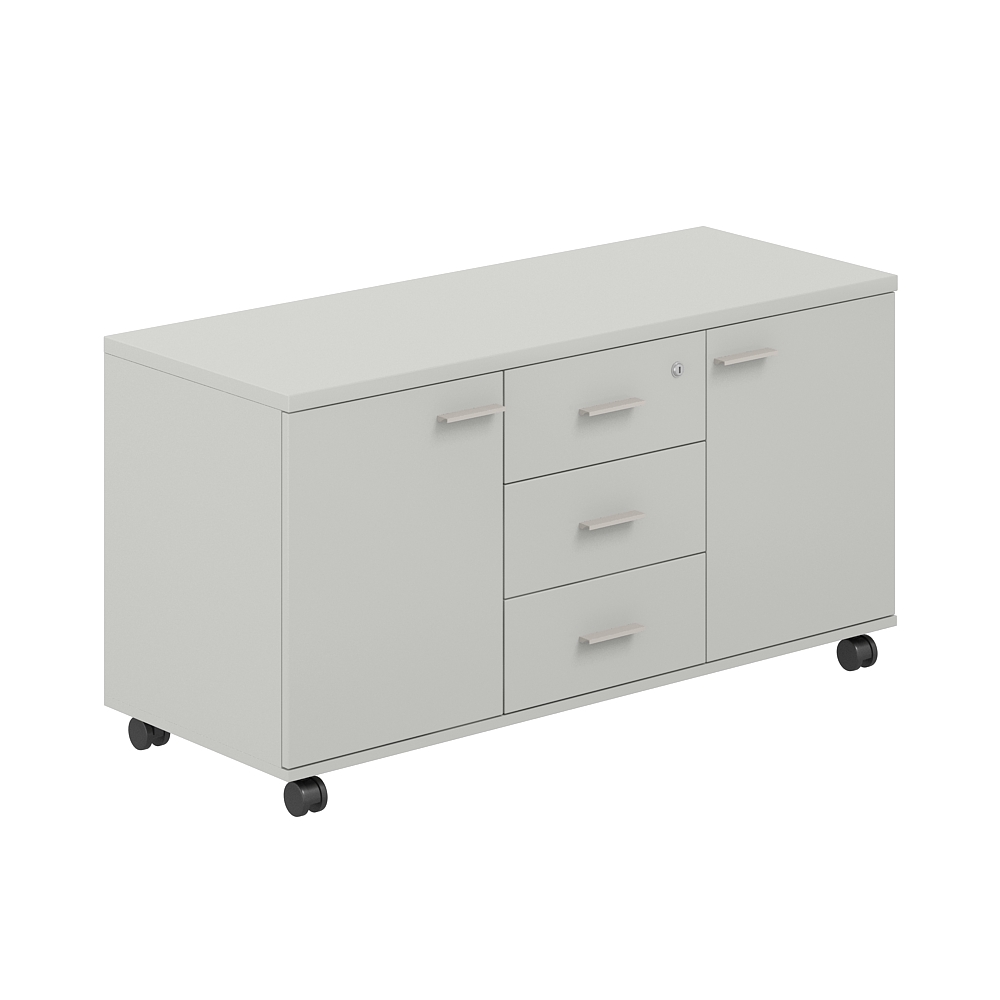 Тумба сервисная с 3 ящ. 1204х460х619 (метаб), с замком, 2 фасадами