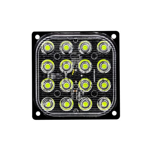 Фара-вспышка квадратная мигающая желтая стробоскоп 12-24V GB1574