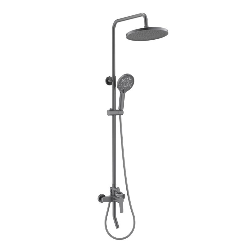 Душевая система Aquatek ЛУГАНО, оружейная сталь AQ2740BGM