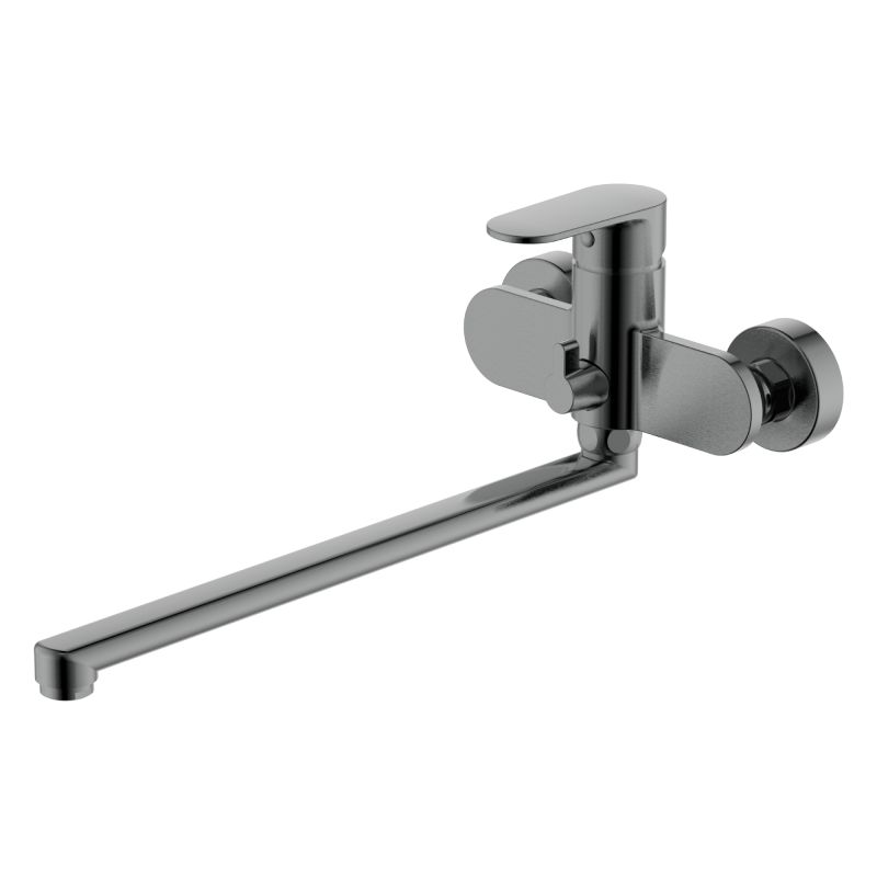 Смеситель для ванны и душа Aquatek НИКА, оружейная сталь AQ1842BGM