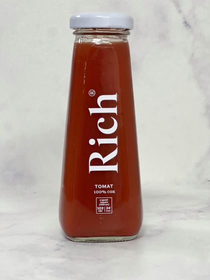Сок RICH Рич 0,2 л, томат, стеклянная бутылка