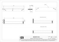 Полотенцедержатель Gessi Incastri 75515 65 см для крепления на стекло схема 2