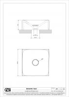 Накладная раковина квадратная Gessi Incastri 75601 40х40 см схема 2