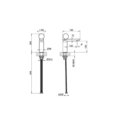Смеситель для раковины Gessi Perle 74202 низкий с вентилем из муранского стекла Sfaccettato без донного клапана ФОТО