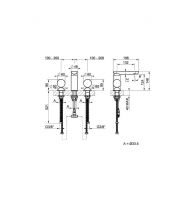 Смеситель для раковины Gessi Perle 74245 без донного клапана, с вентилями-сферами из муранского стекла Sfaccettato и Battuto схема 2