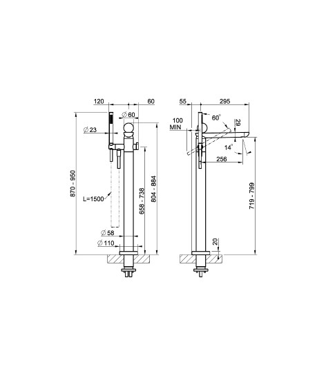 Смеситель для ванны Gessi Perle 74529 напольный с ручным душем и переключателем с вентилем из камня Onyx Green ФОТО