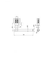 Крючок Gessi Jacqueline 77555 настенный под дерево Г-образный схема 13 Крючок Gessi Jacqueline 77555 настенный под дерево Г-образный схема 13