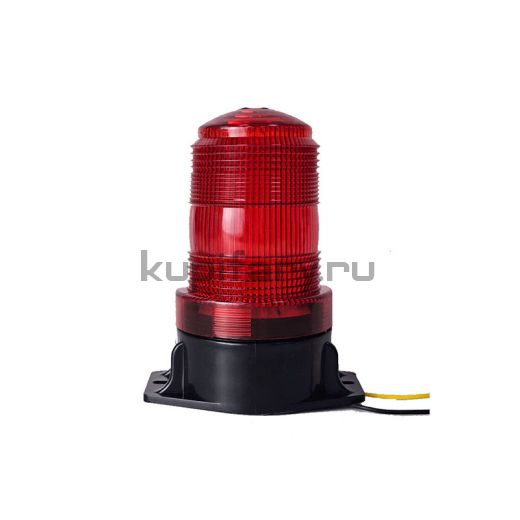 Маяк проблесковый светодиодный красный стробоскоп 130 мм 15 Ватт на болтах PM2200