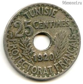 Тунис 25 сантимов 1920