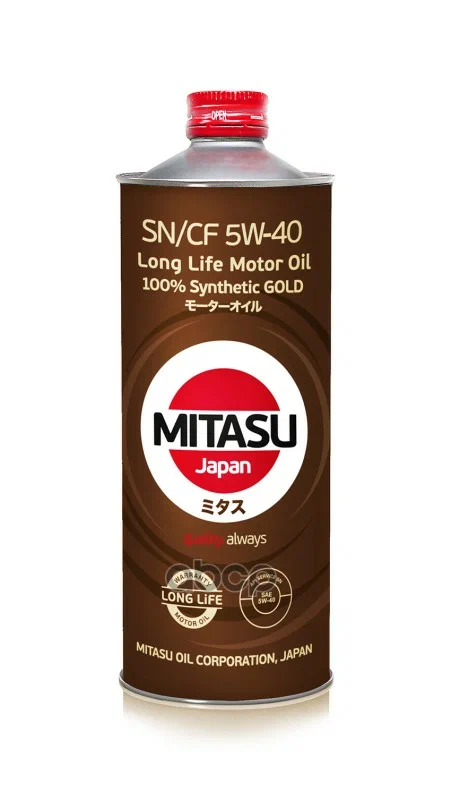 MITASU GOLD LL SN/CF 5W-40, 1л