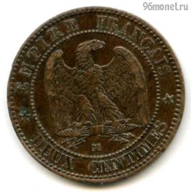 Франция 2 сантима 1855 MA