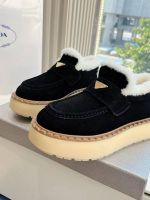 Лоферы PRADA с мехом Premium