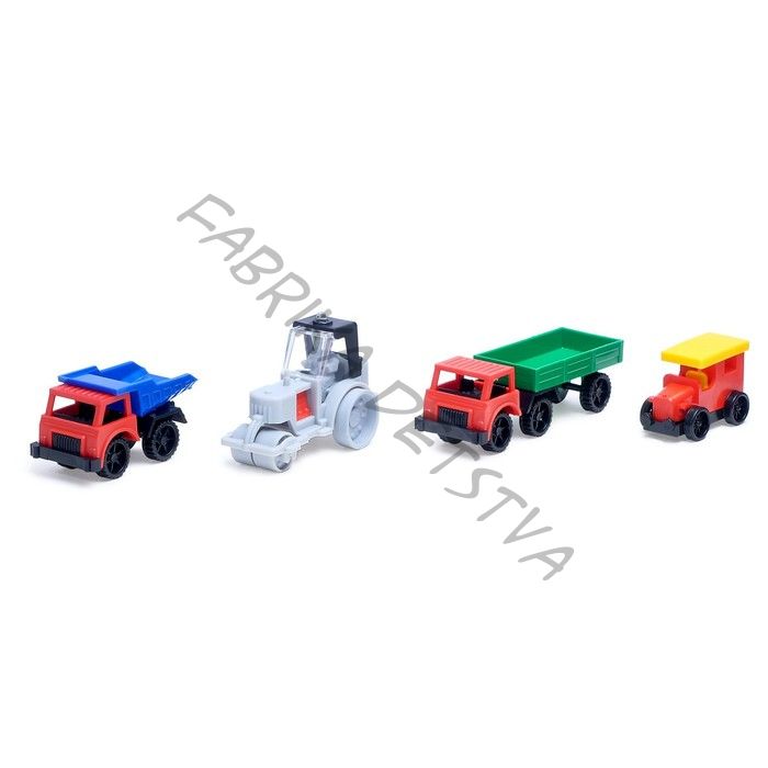 Набор машин: самосвал, каток, полуприцеп, фаэтон, МИКС