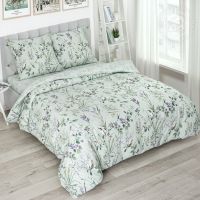 «Муза» (DE LUXE с простынью на резинке) постельное белье Поплин Семейный