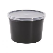 Банка "Супница" UP 500мл черная с крышкой