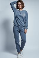 Домашний костюм с брюками 407 [серо-голубой]