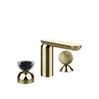 Смеситель для раковины Gessi Perle 74758 без донного клапана с вентилем-полусферой из муранского стекла Balloton и вентилем-сферой из камня Onyx Green схема 4 Смеситель для раковины Gessi Perle 74758 без донного клапана с вентилем-полусферой из муранского стекла Balloton и вентилем-сферой из камня Onyx Green схема 4