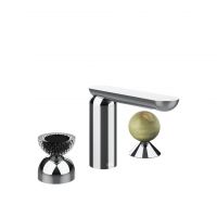 Смеситель для раковины Gessi Perle 74758 без донного клапана с вентилем-полусферой из муранского стекла Balloton и вентилем-сферой из камня Onyx Green схема 6 Смеситель для раковины Gessi Perle 74758 без донного клапана с вентилем-полусферой из муранского стекла Balloton и вентилем-сферой из камня Onyx Green схема 6