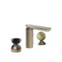 Смеситель для раковины Gessi Perle 74758 без донного клапана с вентилем-полусферой из муранского стекла Balloton и вентилем-сферой из камня Onyx Green схема 9 Смеситель для раковины Gessi Perle 74758 без донного клапана с вентилем-полусферой из муранского стекла Balloton и вентилем-сферой из камня Onyx Green схема 9