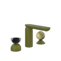 Смеситель для раковины Gessi Perle 74758 без донного клапана с вентилем-полусферой из муранского стекла Balloton и вентилем-сферой из камня Onyx Green схема 13 Смеситель для раковины Gessi Perle 74758 без донного клапана с вентилем-полусферой из муранского стекла Balloton и вентилем-сферой из камня Onyx Green схема 13