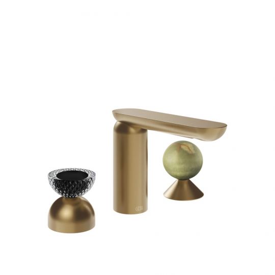 Смеситель для раковины Gessi Perle 74758 без донного клапана с вентилем-полусферой из муранского стекла Balloton и вентилем-сферой из камня Onyx Green схема 15 Смеситель для раковины Gessi Perle 74758 без донного клапана с вентилем-полусферой из муранского стекла Balloton и вентилем-сферой из камня Onyx Green схема 15