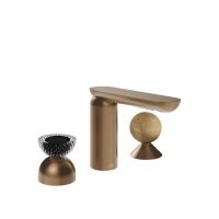 Смеситель для раковины Gessi Perle 74738 без донного клапана с вентилем-полусферой из муранского стекла Balloton и вентилем-сферой из камня Onyx Cola схема 7 Смеситель для раковины Gessi Perle 74738 без донного клапана с вентилем-полусферой из муранского стекла Balloton и вентилем-сферой из камня Onyx Cola схема 7