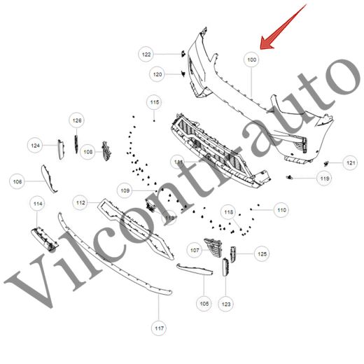 ПЕРЕДНИЙ БАМПЕР ВЕРХНЯЯ ЧАСТЬ TANK 700 2803210XKF14A 100% ОРИГИНАЛ
