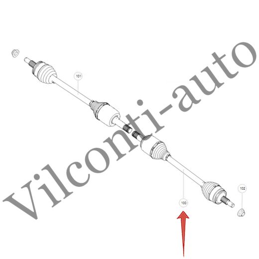 ПРИВОДНОЙ ВАЛ ЗАДНЕЙ ОСИ ЛЕВЫЙ TANK 700 2403100XPR01A 100% ОРИГИНАЛ