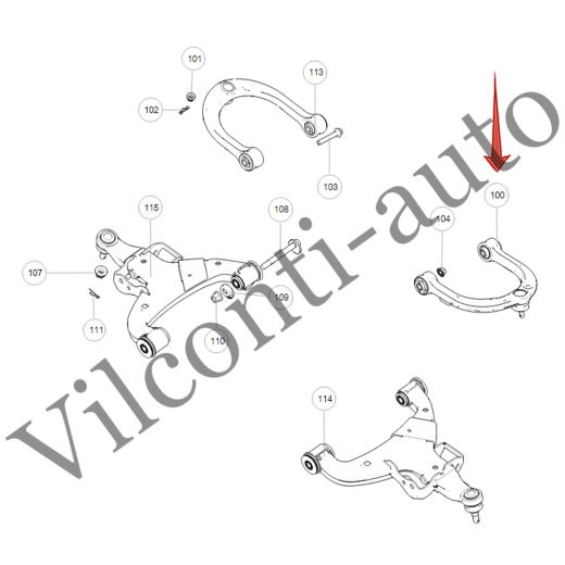 РЫЧАГ ПЕРЕДНЕЙ ПОДВЕСКИ ВЕРХНИЙ ЛЕВЫЙ TANK 700 2904101XKL01A 100% ОРИГИНАЛ