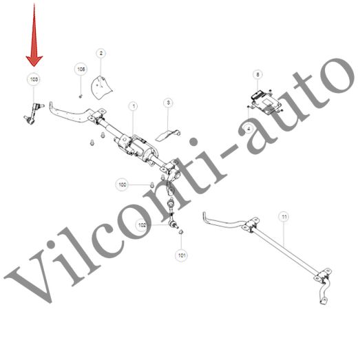 СТОЙКА ПЕРЕДНЕГО СТАБИЛИЗАТОРА ПРАВАЯ TANK 700 2906104XKL01A 100% ОРИГИНАЛ