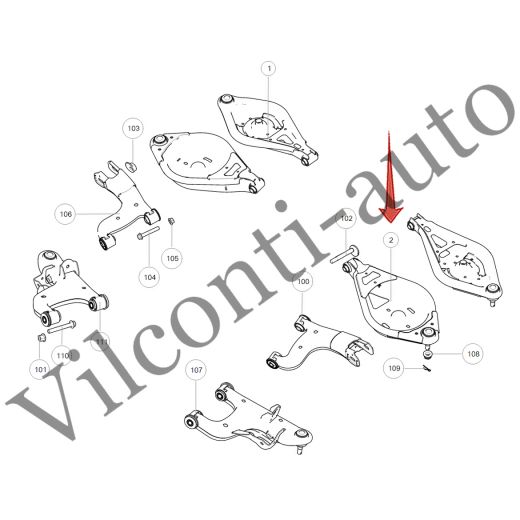 РЫЧАГ ЗАДНЕЙ ПОДВЕСКИ ПОПЕРЕЧНЫЙ L/R TANK 700 2914106XKF11A 100% ОРИГИНАЛ