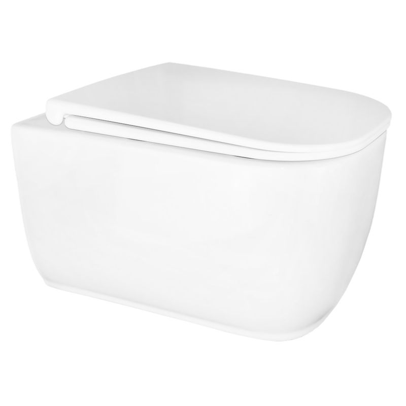 Унитаз подвесной Azario RIANO 350х490х350 безободковый, слив скрытое торнадо, AZ-2808E