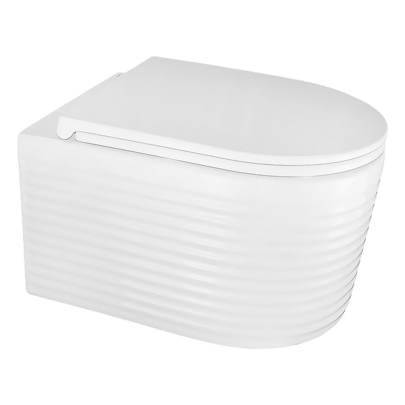 Унитаз подвесной Azario LUZIO 365х495х360 безободковый, рельефный, слив скрытое торнадо, AZ-098-UQ