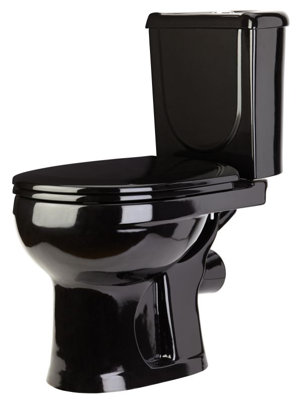 Унитаз-компакт Ирида Стандарт горизонтальный выпуск, с сиденьем, черный 40374110402