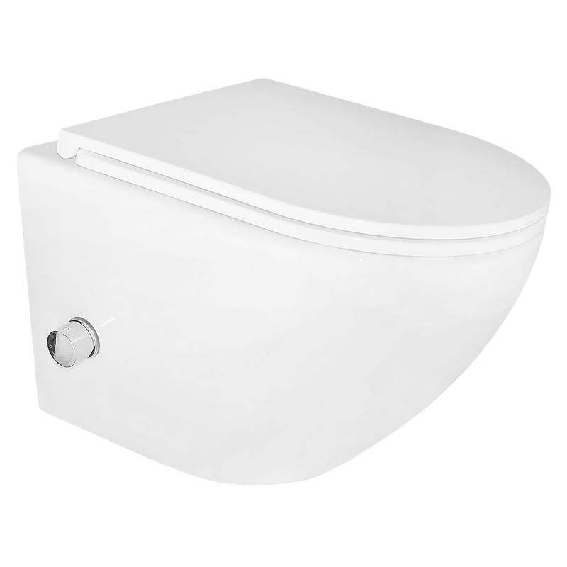 Унитаз подвесной Azario Grado 365х495х365 безободковый, с функцией биде, AZ-046E-NR