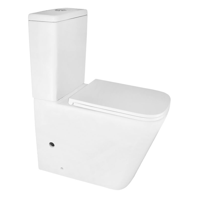 Унитаз-компакт Azario Quadro напольный, безободковый AZ-2175-1