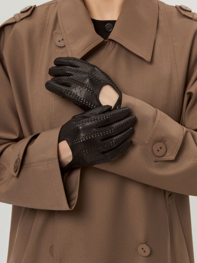 Перчатки женские б/п IS783 black ELEGANZZA