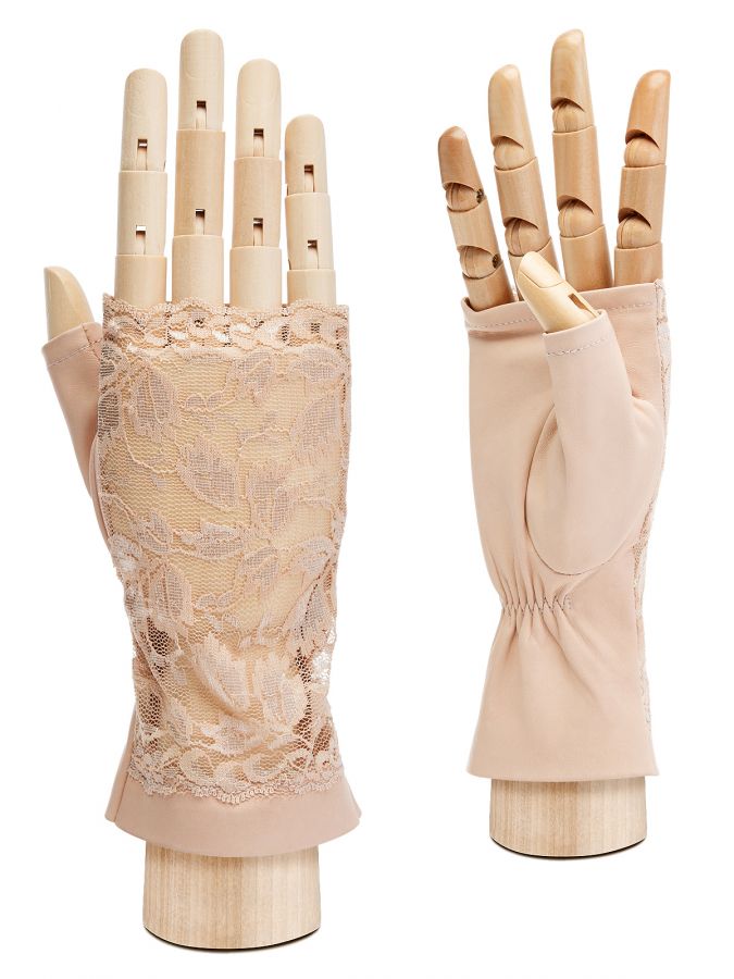 Перчатки женские б/п 00388 beige vanilla ELEGANZZA