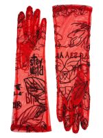 Перчатки женские б/п IS1011 red/black ELEGANZZA