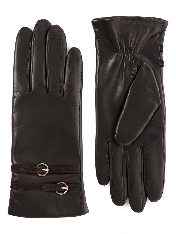 Перчатки женские ш+каш. IS02567 black ELEGANZZA