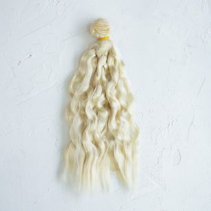 Трессы для создания причеcки куклам - волны Теплый блонд, 25 СМ