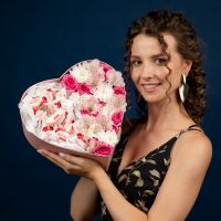 Сердце с рафаэлло размер S