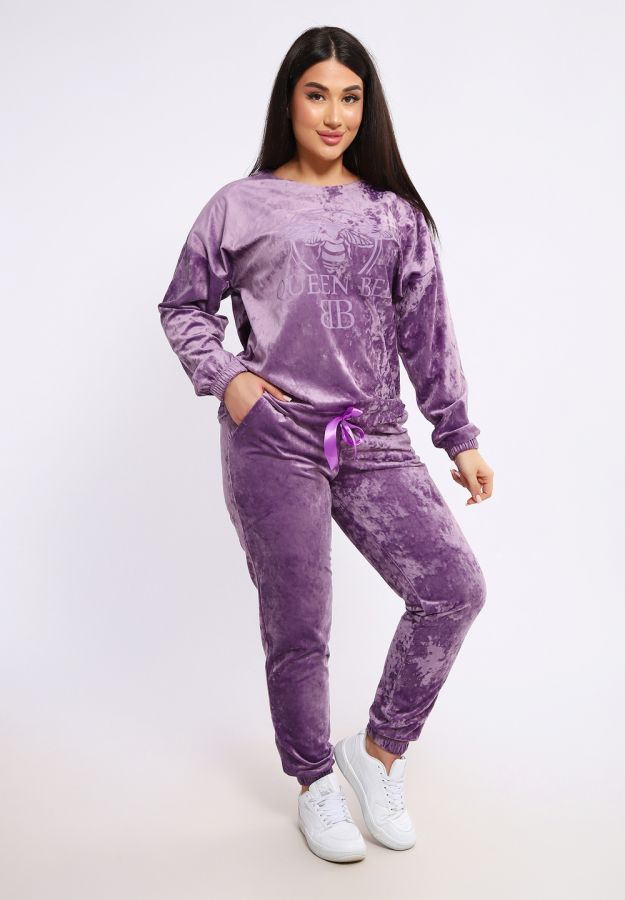 Костюм велюровый 635П [лаванда]